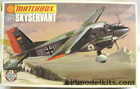 Matchbox 1/72 Dornier Do-28 Skyservant - Federal German Navy Kiel or Swedish Red Cross Biafra Nigeria 1969, PK-107 plastic model kit